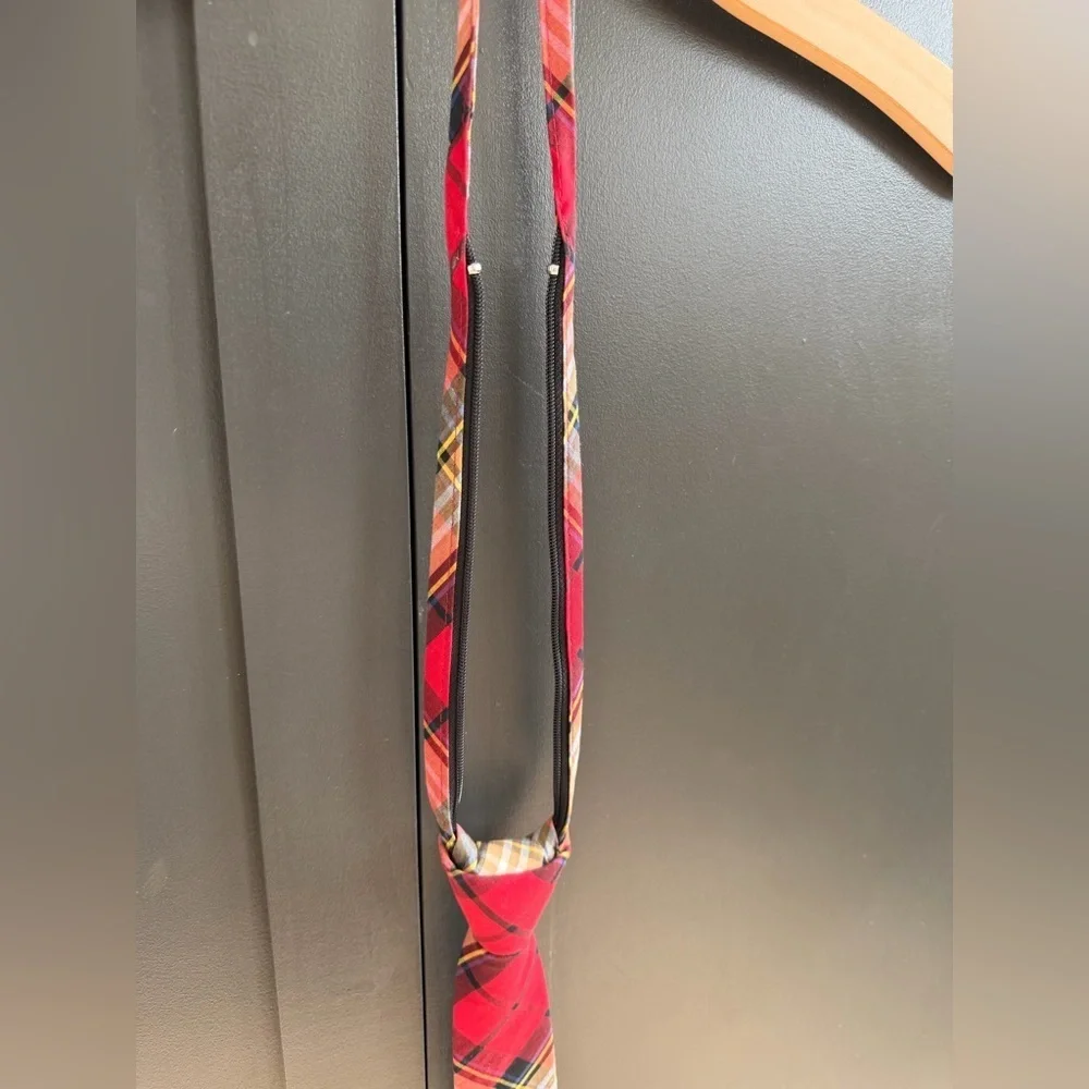 J. Crew | Crewcuts | Red Plaid Zip Tie | 52” Length | NWT